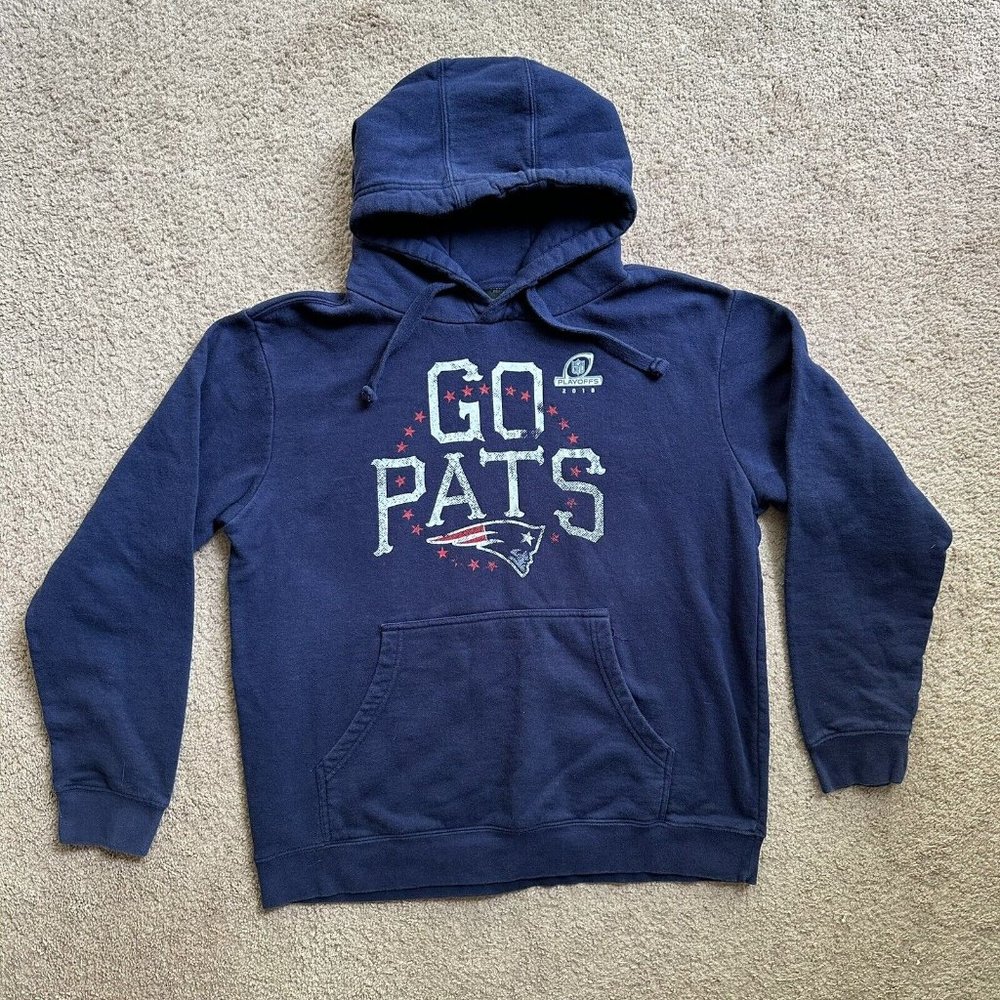 Fanatics Pro Line Sweatshirt Men's Large Patriots Long Sleeve Navy Blue